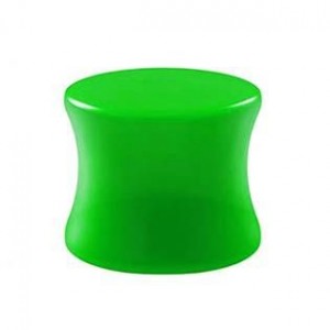 Akrylátový plug do ucha zelený