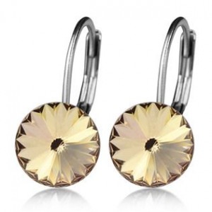 Ocelové náušnice s krystaly Swarovski®, LIGHT SILK