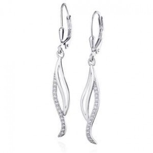 Visací náušnice se zirkony