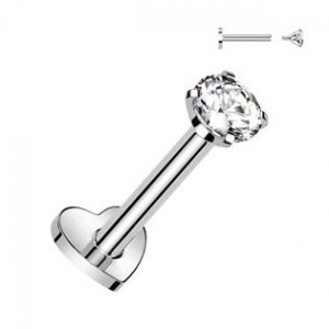 Piercing do brady TITAN, čirý kámen