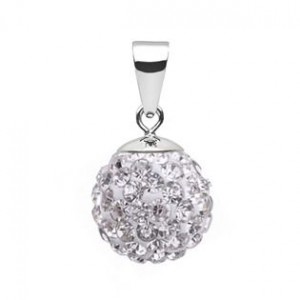 Stříbrný přívěšek s krystaly Crystals from Swarovski® Black Diamond
