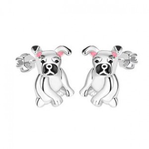 Stříbrné dětské náušnice pejsci