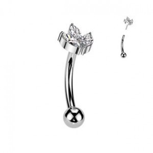 PUSH IN piercing k do obočí TITAN, 1,2 x 8 mm
