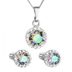 Sada šperků s krystaly Swarovski náušnice, řetízek a přívěsek