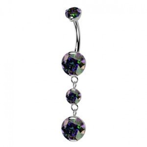Visací piercing do pupíku - TITAN