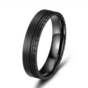 Snubní prsten BLACK TITANIUM, vel. 65