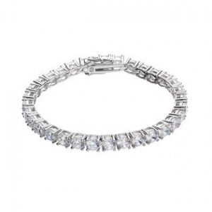 Stříbrný tenisový náramek Matrix