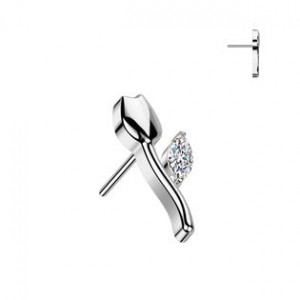Ozdobná část k PUSH IN piercingu TITAN, tulipán