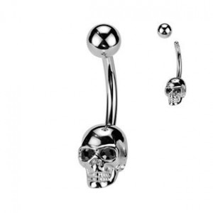 Piercing do pupíku lebka