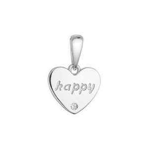 Stříbrný přívěsek srdíčko ”happy”