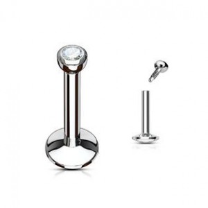 Piercing do brady 1,2 x 6 mm, čirá barva