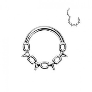 Ocelový kruh - helix / cartilage / septum piercing