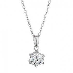 Stříbrný náhrdelník MIA moissanite