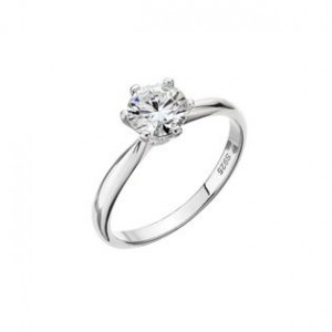 Stříbrný prsten MIA moissanite