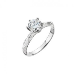 Stříbrný prsten MIA moissanite