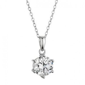 Stříbrný náhrdelník MIA moissanite
