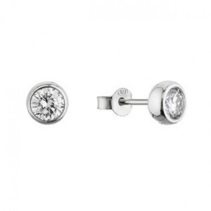Stříbrné náušnice AMELIA moissanite