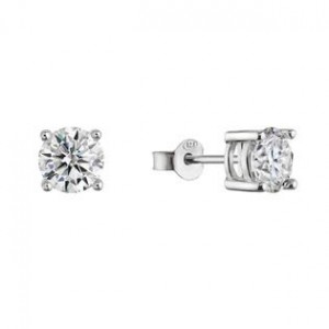 Stříbrné náušnice ELEN moissanite