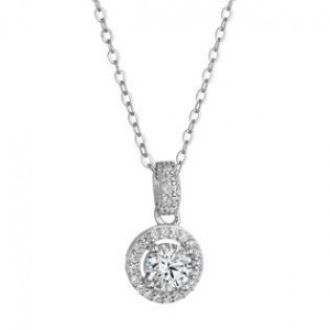 Stříbrný náhrdelník AURORA moissanite