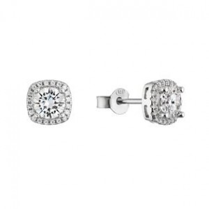 Stříbrné náušnice AIRA moissanite