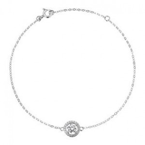 Stříbrný náramek AURORA moissanite