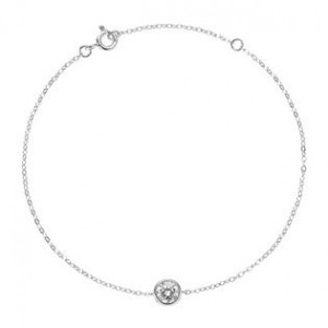 Stříbrný náramek AMELIA moissanite