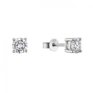 Stříbrné náušnice ELEN moissanite