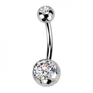 Piercing do pupíku banánek - TITAN, 1,6 x 10 mm
