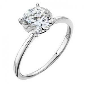 Stříbrný prsten ELEN moissanite