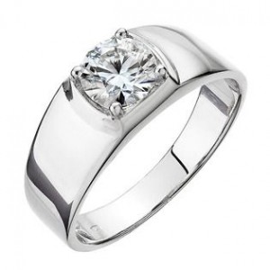 Stříbrný prsten LEO moissanite