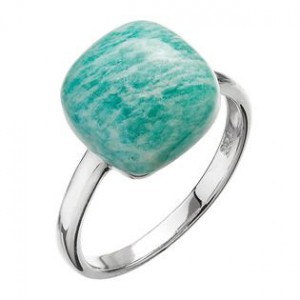 Stříbrný prsten s pravým amazonitem
