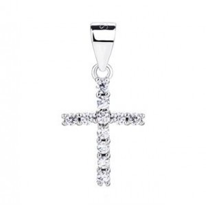 Drobný stříbrný přívěsek křížek