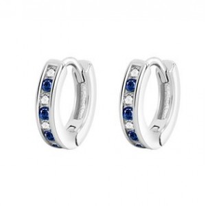 Stříbrné náušnice kroužky se zirkony