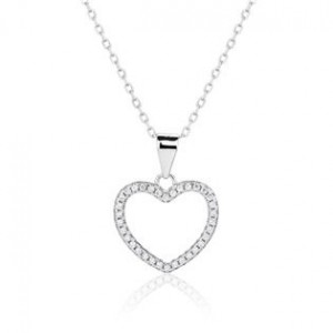 Střibrný náhrdelník srdce