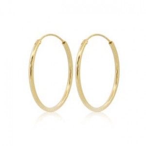 Zlacené stříbrné náušnice kruhy 18 mm