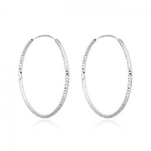 Zlacené stříbrné náušnice kruhy 40 mm