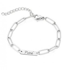 Personalizovaný ocelový náramek s destičkou