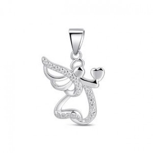 Stříbrný přívěsek andělíček se srdíčkem
