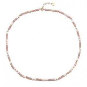 Minerální náhrdelník přírodní růžový Opál, stříbro AG925