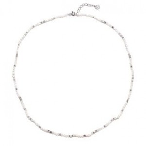 Náhrdelník přírodní perleť, stříbro AG925