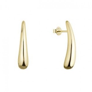 Pozlacené stříbrné náušnice dlouhé kapky