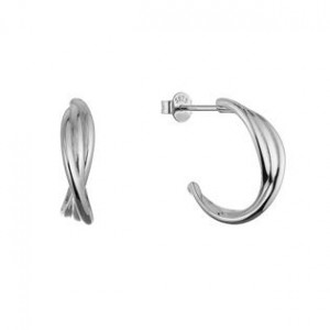 Stříbrné náušnice zapletené kroužky