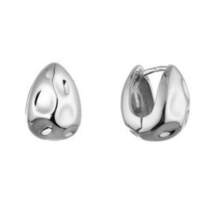 Stříbrné náušnice tvarované kruhy