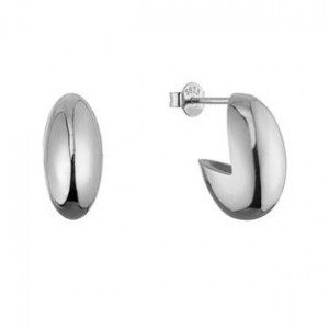 Stříbrné náušnice oválné