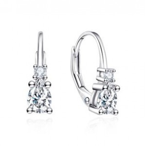 Stříbrné náušnice s čirými zirkony