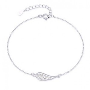 Dámský stříbrný náramek andělské křídlo