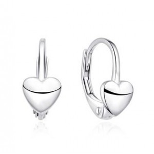 Stříbrné náušnice srdíčka