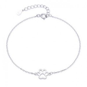 Dámský stříbrný náramek psí tlapka