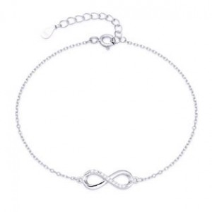 Stříbrný náramek nekonečno