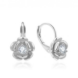 Stříbrné náušnice kytičky